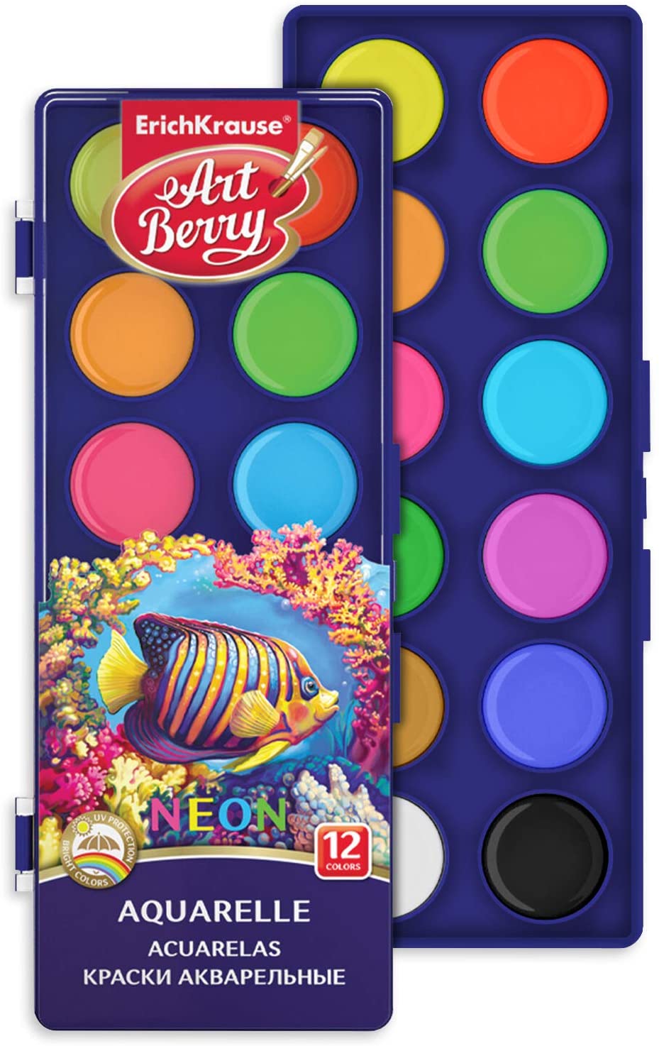 Acuarele ArtBerry Neon cu protectie UV  12/set